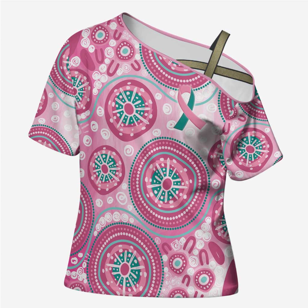 Hereditary Breast Cancer Awareness Australia Indigenous Cross Shoulder Shirt Previvor - Aussie Hoodie