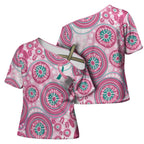 Hereditary Breast Cancer Awareness Australia Indigenous Cross Shoulder Shirt Previvor - Aussie Hoodie