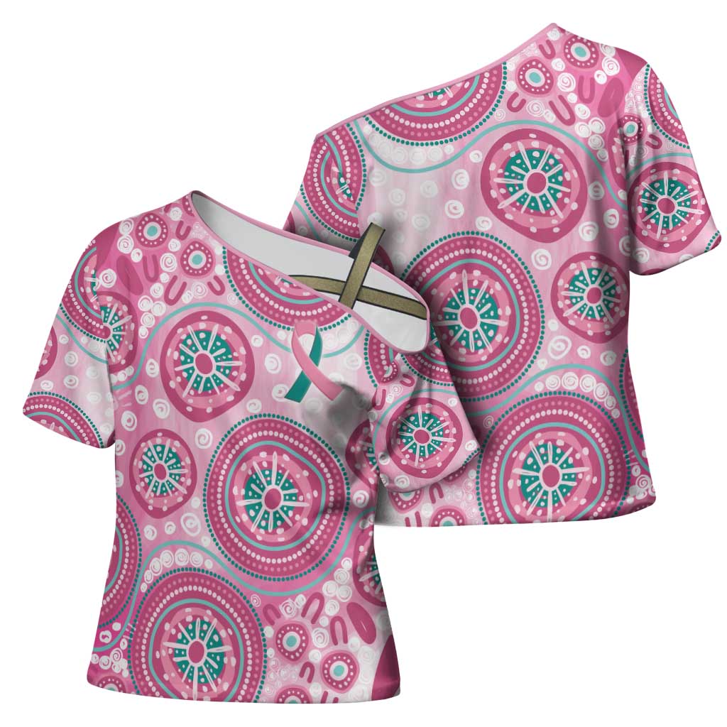 Hereditary Breast Cancer Awareness Australia Indigenous Cross Shoulder Shirt Previvor - Aussie Hoodie