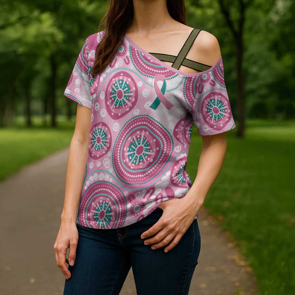 Hereditary Breast Cancer Awareness Australia Indigenous Cross Shoulder Shirt Previvor - Aussie Hoodie