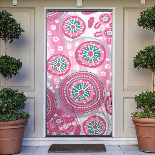 Hereditary Breast Cancer Awareness Australia Indigenous Door Cover Previvor - Aussie Hoodie