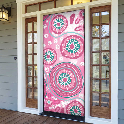 Hereditary Breast Cancer Awareness Australia Indigenous Door Cover Previvor - Aussie Hoodie