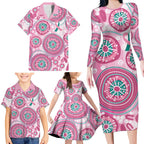 Hereditary Breast Cancer Awareness Australia Indigenous Family Matching Long Sleeve Bodycon Dress and Hawaiian Shirt Previvor - Aussie Hoodie