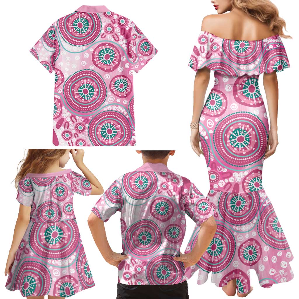 Hereditary Breast Cancer Awareness Australia Indigenous Family Matching Mermaid Dress and Hawaiian Shirt Previvor - Aussie Hoodie