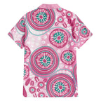 Hereditary Breast Cancer Awareness Australia Indigenous Family Matching Off The Shoulder Long Sleeve Dress and Hawaiian Shirt Previvor - Aussie Hoodie