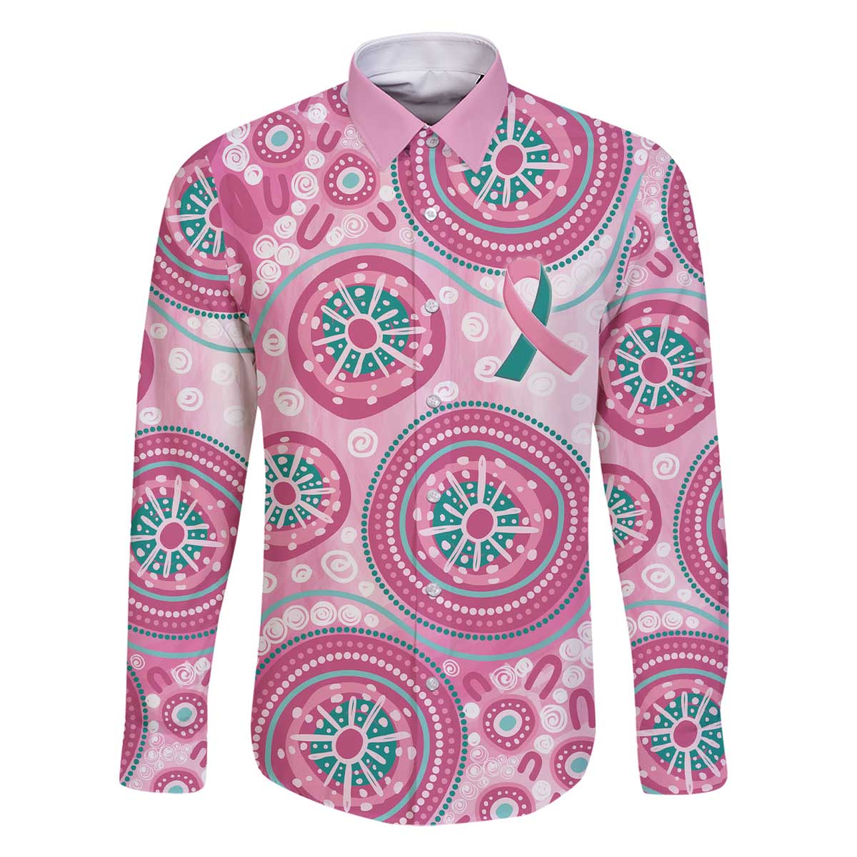 Hereditary Breast Cancer Awareness Australia Indigenous Family Matching Off The Shoulder Long Sleeve Dress and Hawaiian Shirt Previvor - Aussie Hoodie