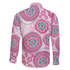 Hereditary Breast Cancer Awareness Australia Indigenous Family Matching Off The Shoulder Long Sleeve Dress and Hawaiian Shirt Previvor - Aussie Hoodie