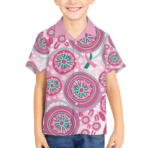 Hereditary Breast Cancer Awareness Australia Indigenous Family Matching Off The Shoulder Long Sleeve Dress and Hawaiian Shirt Previvor - Aussie Hoodie