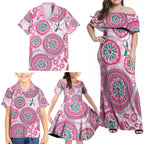 Hereditary Breast Cancer Awareness Australia Indigenous Family Matching Off Shoulder Maxi Dress and Hawaiian Shirt Previvor - Aussie Hoodie