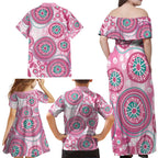 Hereditary Breast Cancer Awareness Australia Indigenous Family Matching Off Shoulder Maxi Dress and Hawaiian Shirt Previvor - Aussie Hoodie