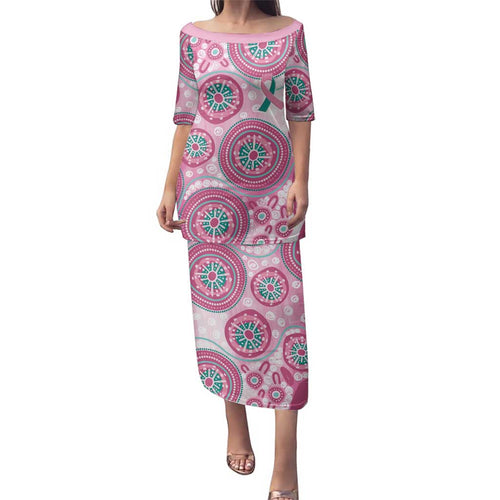 Hereditary Breast Cancer Awareness Australia Indigenous Family Matching Puletasi and Hawaiian Shirt Previvor - Aussie Hoodie