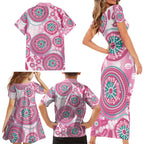 Hereditary Breast Cancer Awareness Australia Indigenous Family Matching Short Sleeve Bodycon Dress and Hawaiian Shirt Previvor - Aussie Hoodie