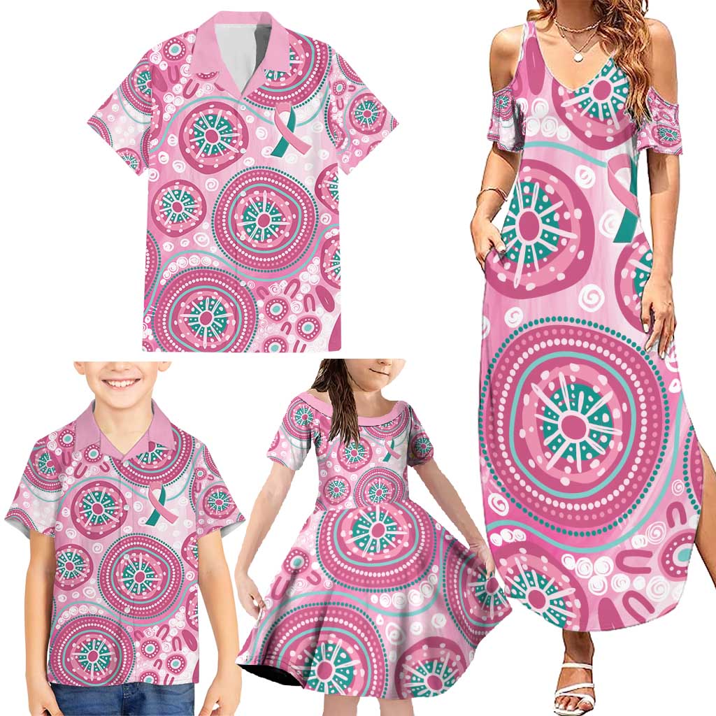 Hereditary Breast Cancer Awareness Australia Indigenous Family Matching Summer Maxi Dress and Hawaiian Shirt Previvor - Aussie Hoodie