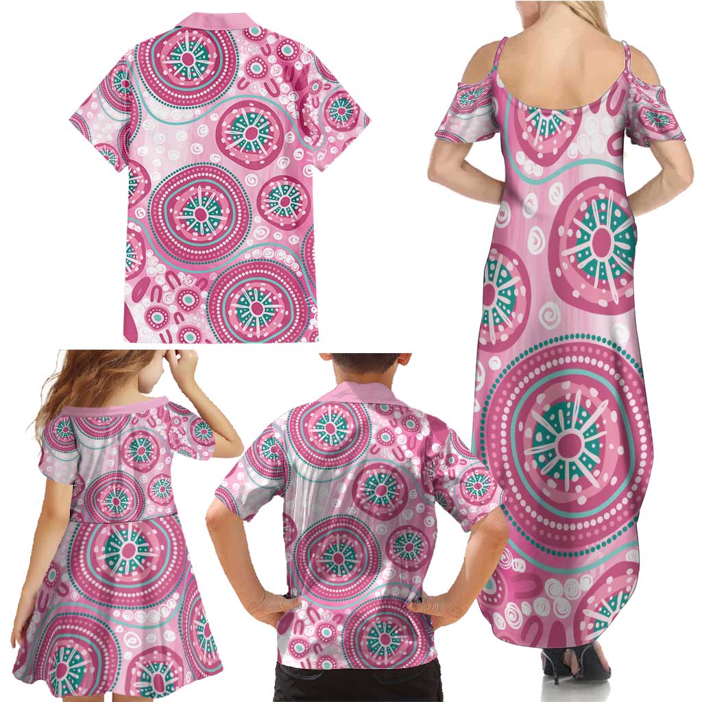 Hereditary Breast Cancer Awareness Australia Indigenous Family Matching Summer Maxi Dress and Hawaiian Shirt Previvor - Aussie Hoodie