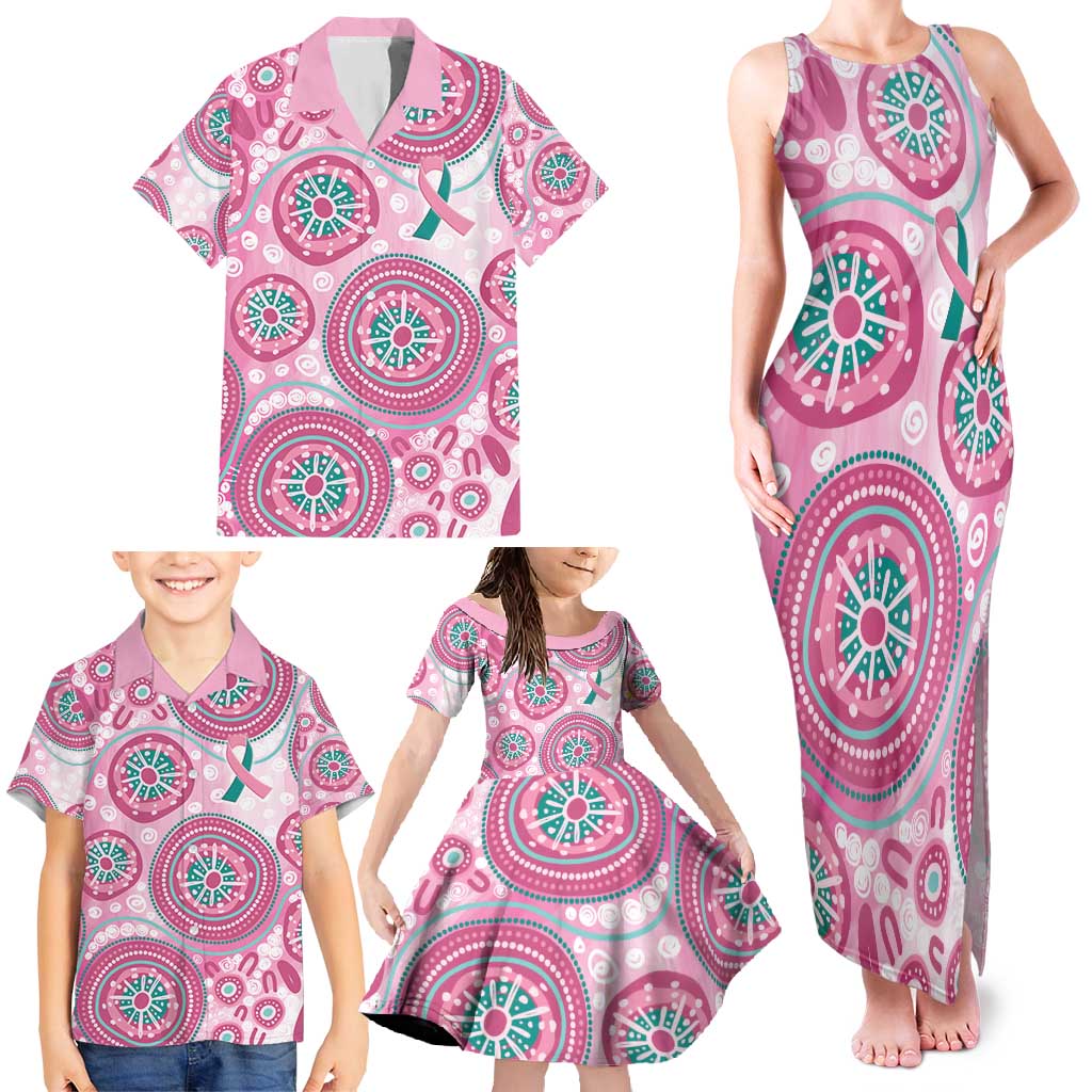 Hereditary Breast Cancer Awareness Australia Indigenous Family Matching Tank Maxi Dress and Hawaiian Shirt Previvor - Aussie Hoodie