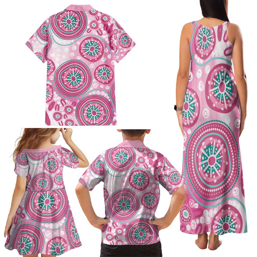Hereditary Breast Cancer Awareness Australia Indigenous Family Matching Tank Maxi Dress and Hawaiian Shirt Previvor - Aussie Hoodie