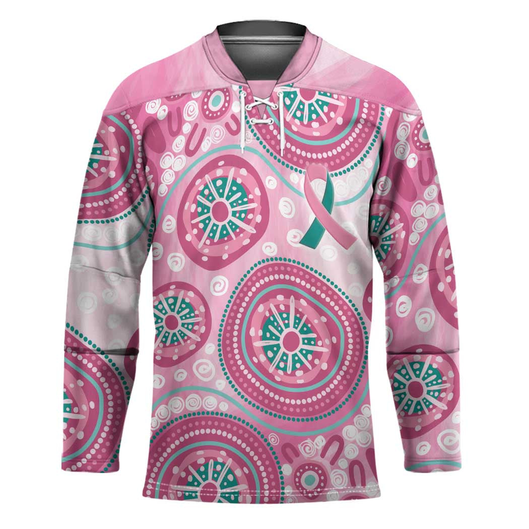Hereditary Breast Cancer Awareness Australia Indigenous Hockey Jersey Previvor - Aussie Hoodie