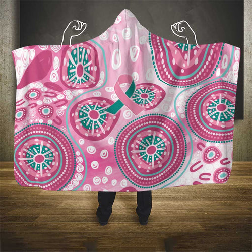 Hereditary Breast Cancer Awareness Australia Indigenous Hooded Blanket Previvor - Aussie Hoodie