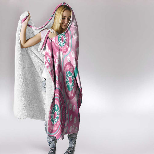 Hereditary Breast Cancer Awareness Australia Indigenous Hooded Blanket Previvor - Aussie Hoodie