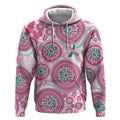 Hereditary Breast Cancer Awareness Australia Indigenous Hoodie Previvor - Aussie Hoodie