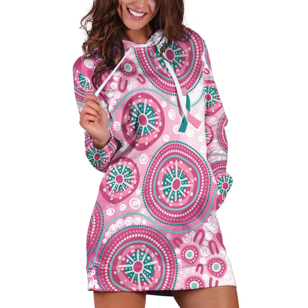 Hereditary Breast Cancer Awareness Australia Indigenous Hoodie Dress Previvor - Aussie Hoodie