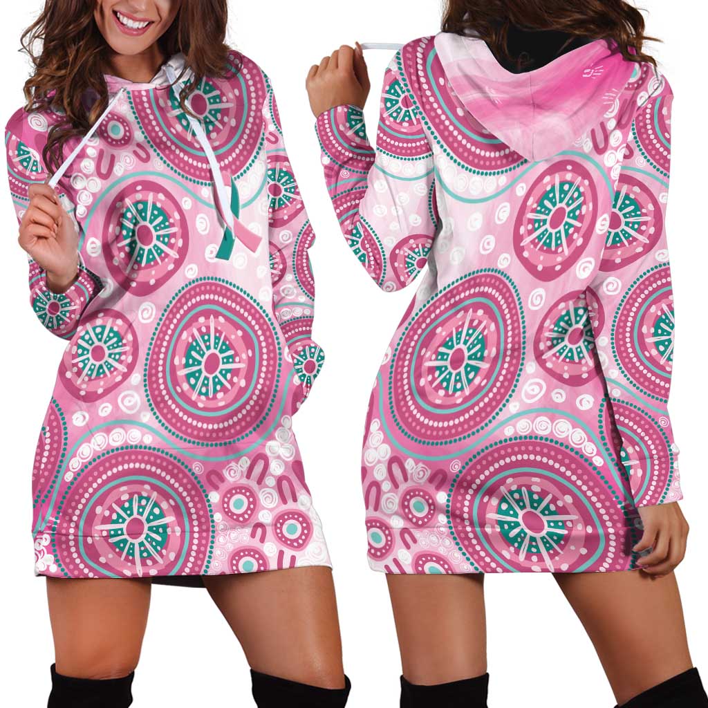 Hereditary Breast Cancer Awareness Australia Indigenous Hoodie Dress Previvor - Aussie Hoodie
