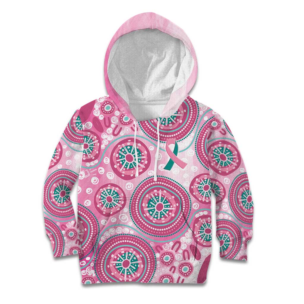Hereditary Breast Cancer Awareness Australia Indigenous Kid Hoodie Previvor - Aussie Hoodie