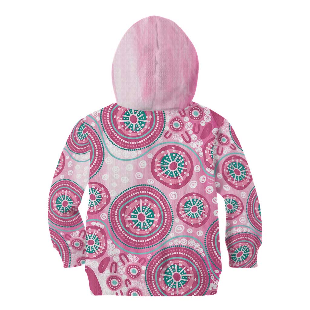 Hereditary Breast Cancer Awareness Australia Indigenous Kid Hoodie Previvor - Aussie Hoodie