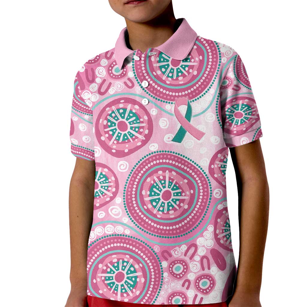 Hereditary Breast Cancer Awareness Australia Indigenous Kid Polo Shirt Previvor - Aussie Hoodie