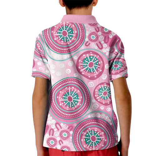 Hereditary Breast Cancer Awareness Australia Indigenous Kid Polo Shirt Previvor - Aussie Hoodie