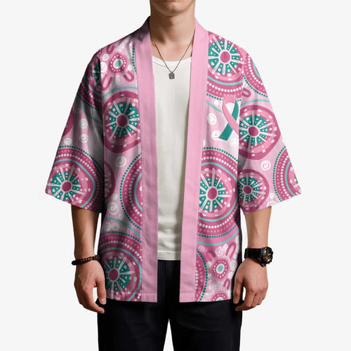 Hereditary Breast Cancer Awareness Australia Indigenous Kimono Previvor - Aussie Hoodie