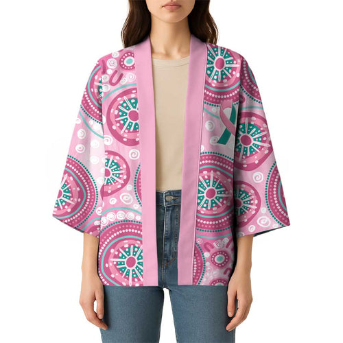 Hereditary Breast Cancer Awareness Australia Indigenous Kimono Previvor - Aussie Hoodie