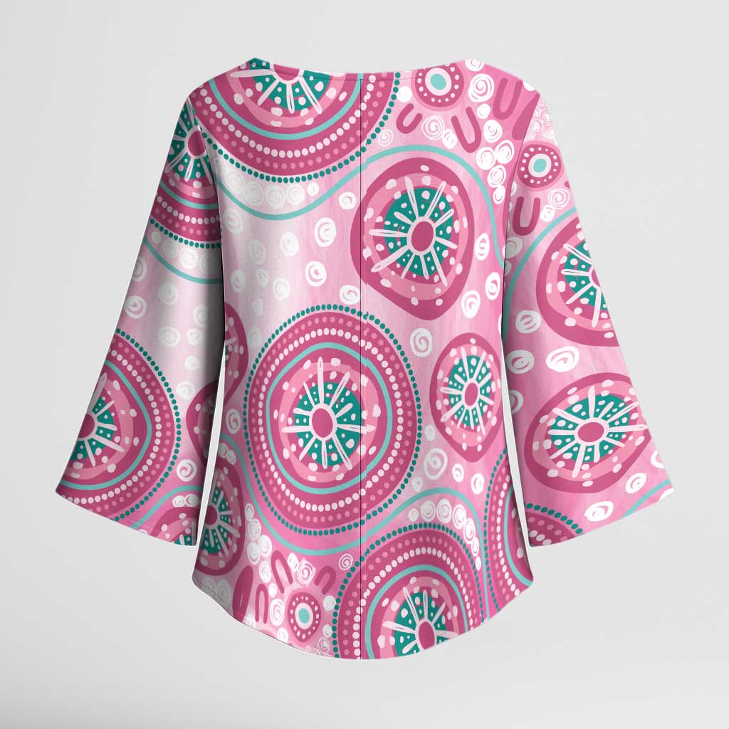 Hereditary Breast Cancer Awareness Australia Indigenous Kimono Sleeve Blouse Previvor - Aussie Hoodie