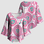 Hereditary Breast Cancer Awareness Australia Indigenous Kimono Sleeve Blouse Previvor - Aussie Hoodie