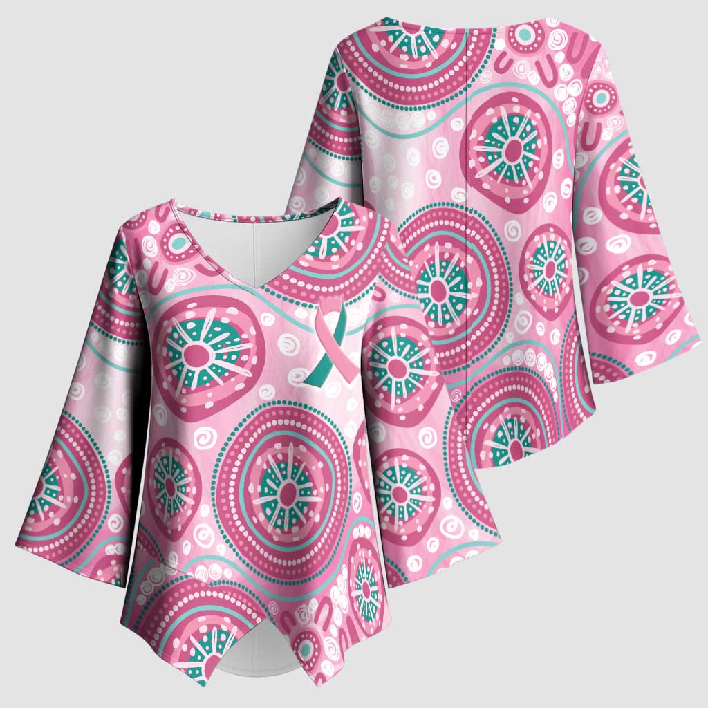 Hereditary Breast Cancer Awareness Australia Indigenous Kimono Sleeve Blouse Previvor - Aussie Hoodie