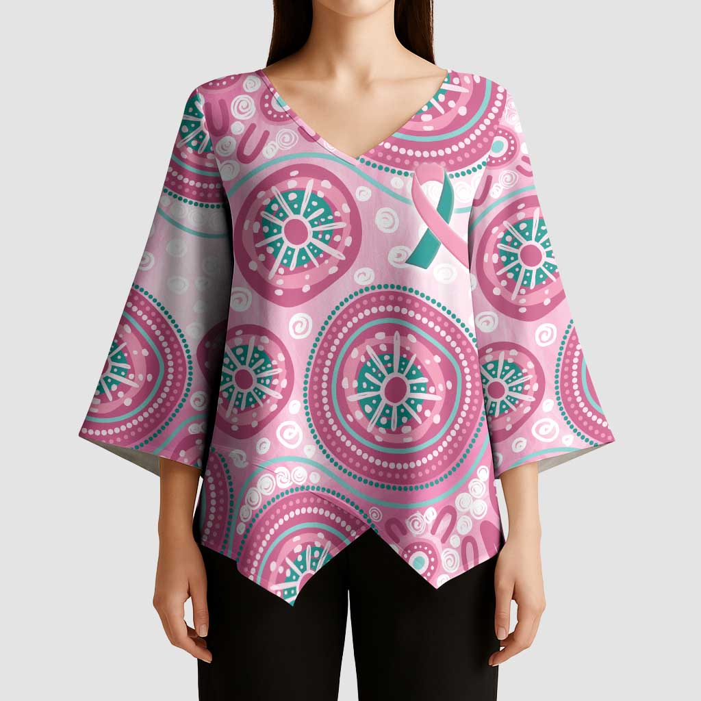 Hereditary Breast Cancer Awareness Australia Indigenous Kimono Sleeve Blouse Previvor - Aussie Hoodie