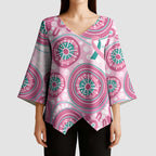 Hereditary Breast Cancer Awareness Australia Indigenous Kimono Sleeve Blouse Previvor - Aussie Hoodie