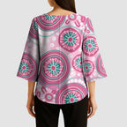 Hereditary Breast Cancer Awareness Australia Indigenous Kimono Sleeve Blouse Previvor - Aussie Hoodie