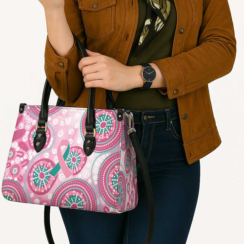 Hereditary Breast Cancer Awareness Australia Indigenous Leather Bag Previvor - Aussie Hoodie