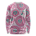 Hereditary Breast Cancer Awareness Australia Indigenous Long Sleeve Shirt Previvor - Aussie Hoodie
