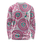 Hereditary Breast Cancer Awareness Australia Indigenous Long Sleeve Shirt Previvor - Aussie Hoodie