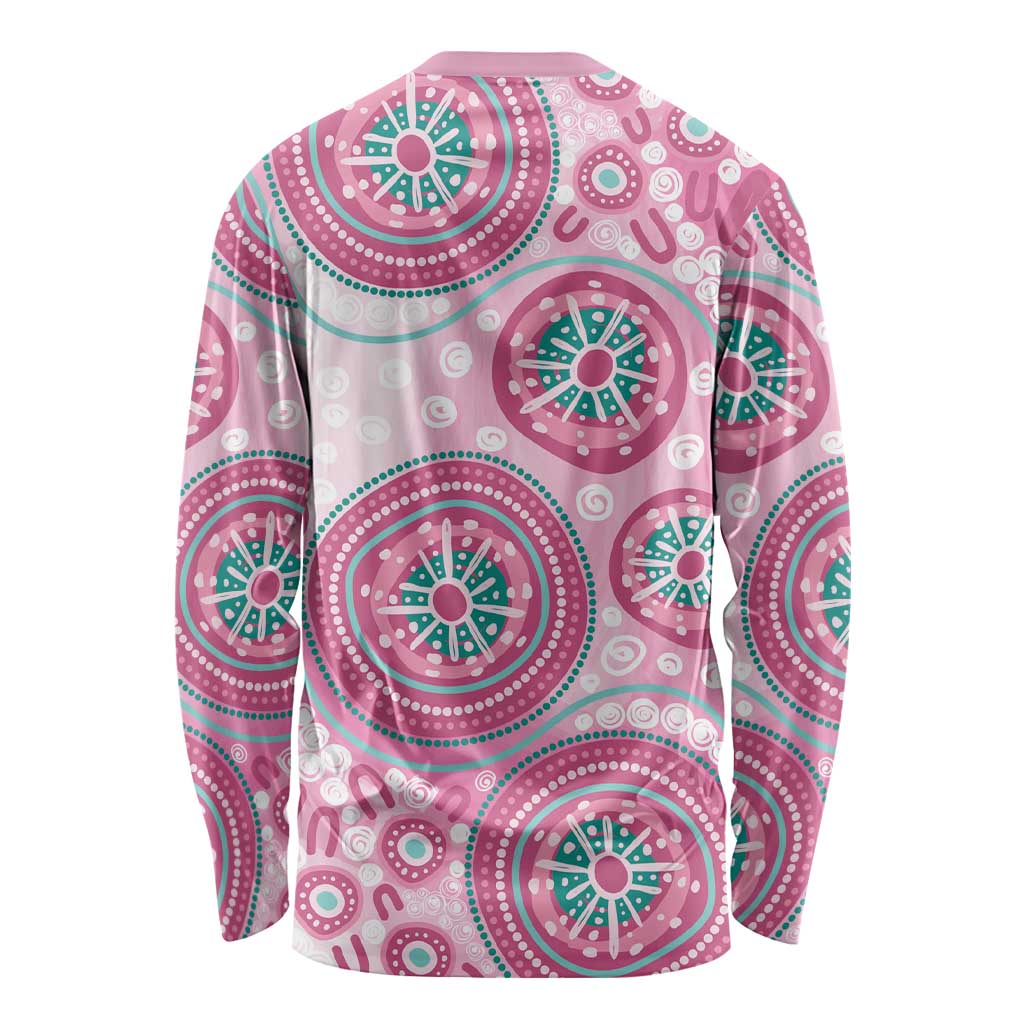 Hereditary Breast Cancer Awareness Australia Indigenous Long Sleeve Shirt Previvor - Aussie Hoodie