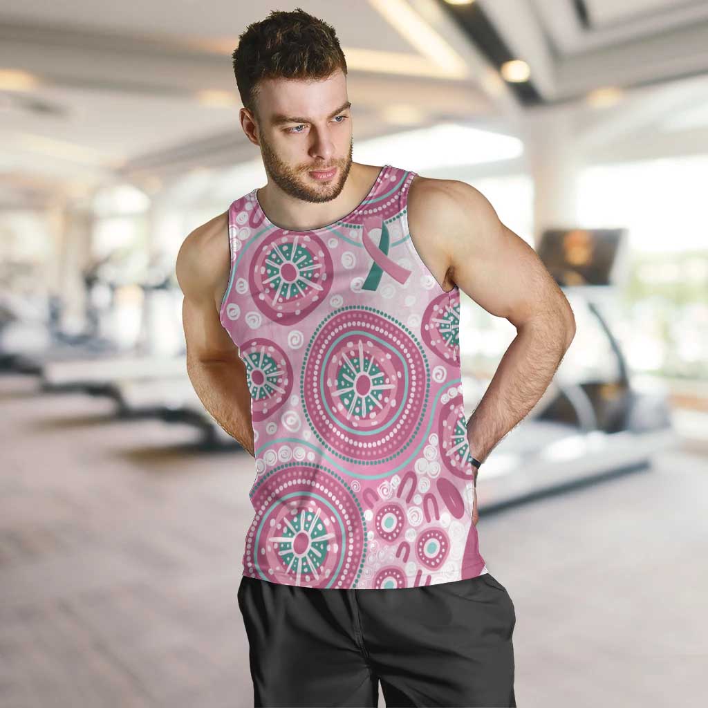 Hereditary Breast Cancer Awareness Australia Indigenous Men Tank Top Previvor - Aussie Hoodie