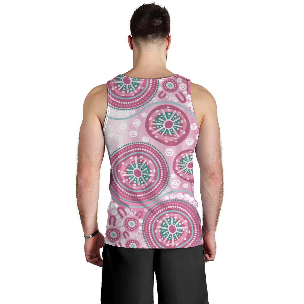 Hereditary Breast Cancer Awareness Australia Indigenous Men Tank Top Previvor - Aussie Hoodie