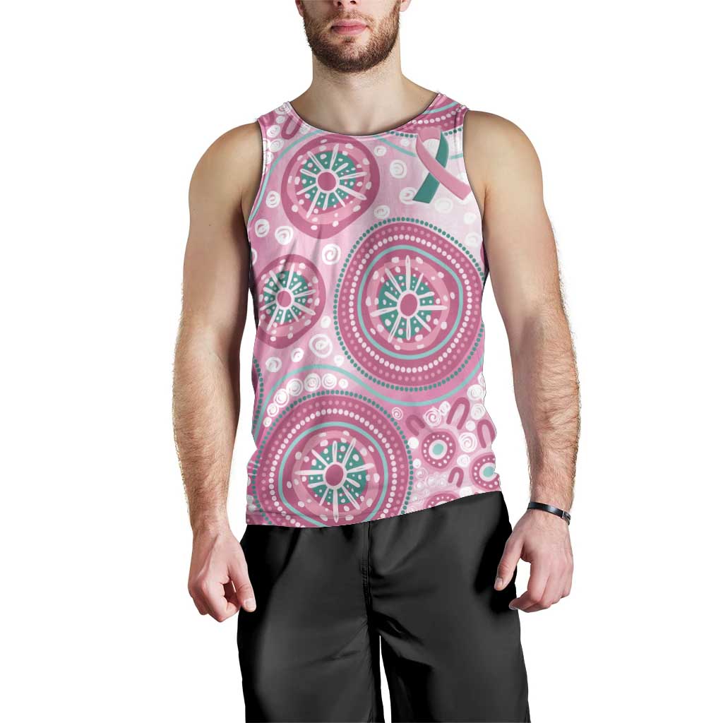Hereditary Breast Cancer Awareness Australia Indigenous Men Tank Top Previvor - Aussie Hoodie
