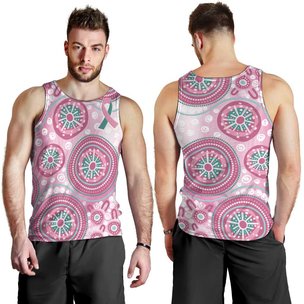 Hereditary Breast Cancer Awareness Australia Indigenous Men Tank Top Previvor - Aussie Hoodie