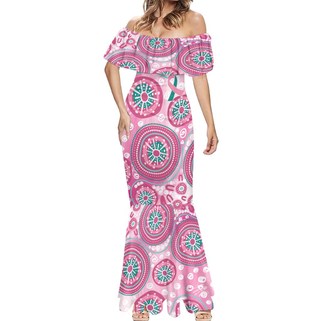 Hereditary Breast Cancer Awareness Australia Indigenous Mermaid Dress Previvor - Aussie Hoodie