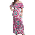 Hereditary Breast Cancer Awareness Australia Indigenous Off Shoulder Maxi Dress Previvor - Aussie Hoodie