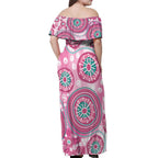 Hereditary Breast Cancer Awareness Australia Indigenous Off Shoulder Maxi Dress Previvor - Aussie Hoodie