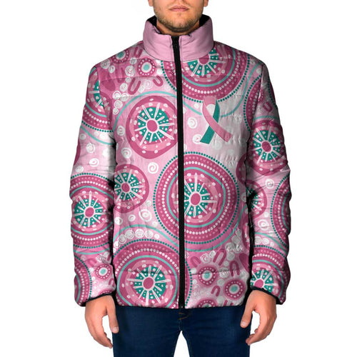 Hereditary Breast Cancer Awareness Australia Indigenous Padded Jacket Previvor - Aussie Hoodie